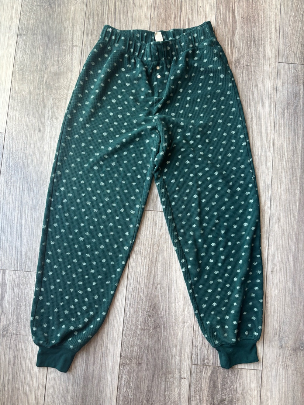 Madewell Forest Green Star-Print Pajama Joggers